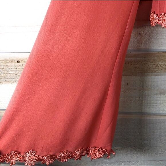 Kaitlyn Sheer Terra Cotta Blouse - Picture 3 of 9